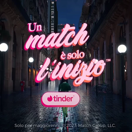 Tinder: la nuova campagna "un match è solo l'inizio" arriva in Italia